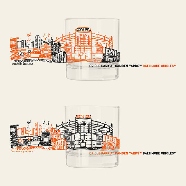 MLB Stadiumscape Rocks Glasses - Set of 2