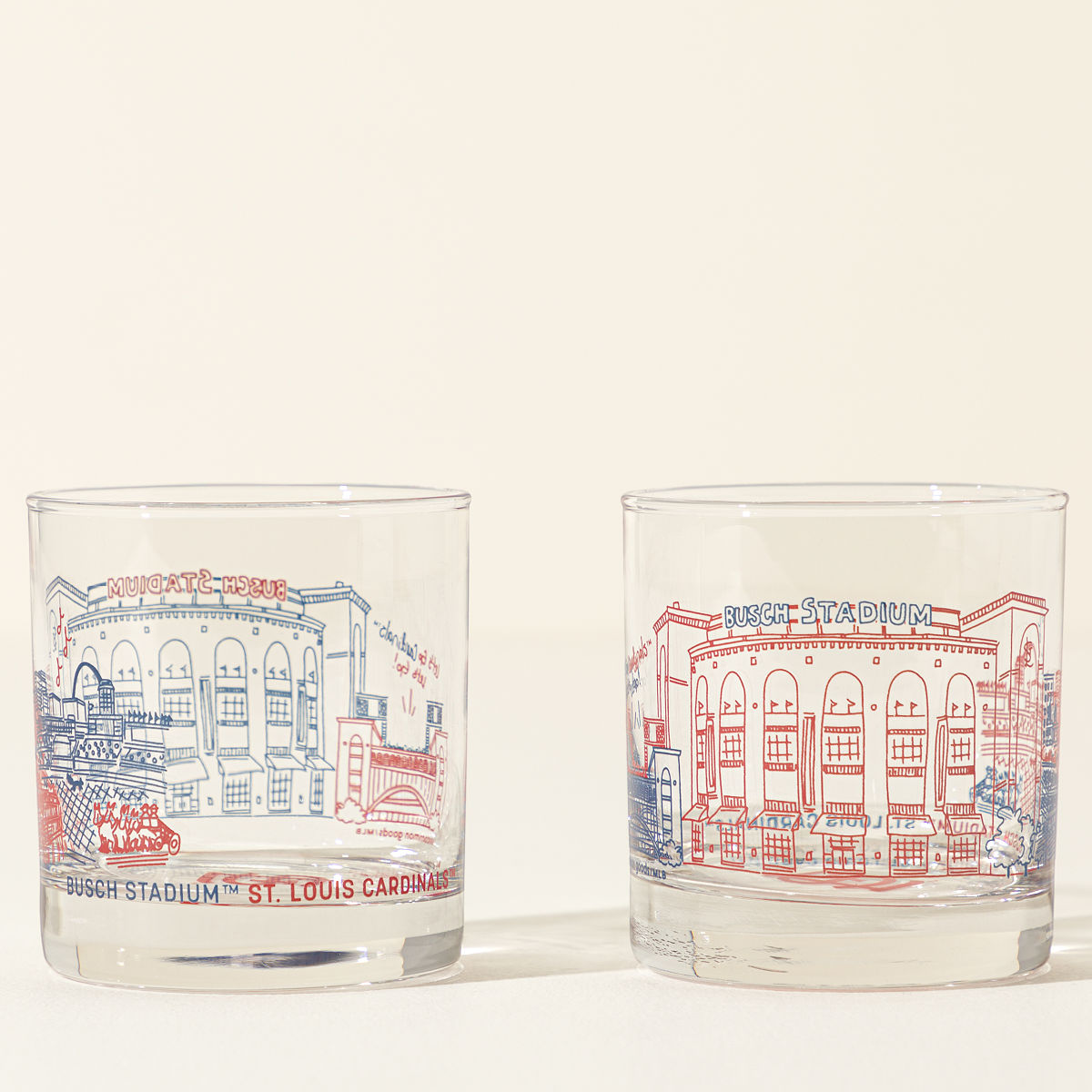 MLB Stadiumscape Rocks Glasses - Set of 2 - St. Louis Cardinals
