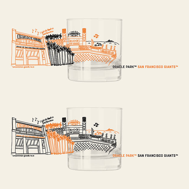MLB Stadiumscape Rocks Glasses - Set of 2