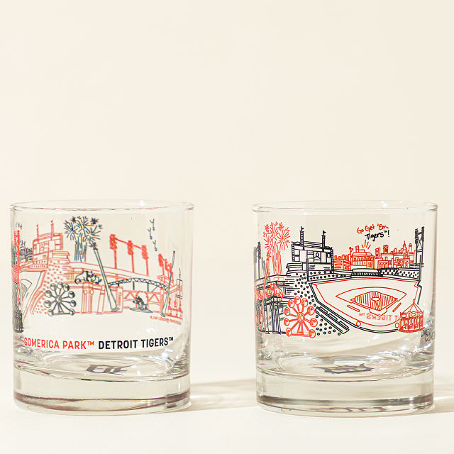 MLB Stadiumscape Rocks Glasses - Set of 2