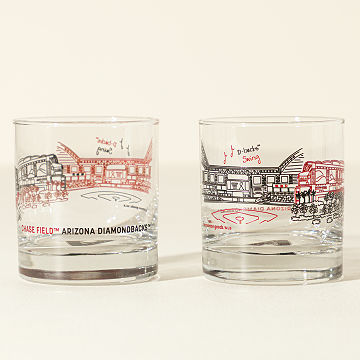 MLB Stadiumscape Rocks Glasses - Set of 2
