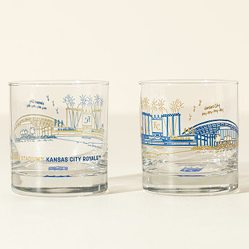 MLB Stadiumscape Rocks Glasses - Set of 2