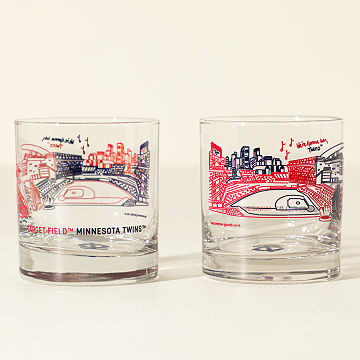 MLB Stadiumscape Rocks Glasses - Set of 2