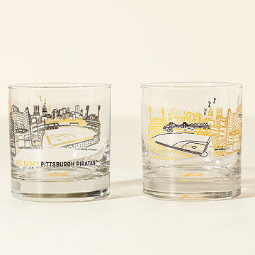MLB Stadiumscape Rocks Glasses - Set of 2