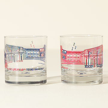 MLB Stadiumscape Rocks Glasses - Set of 2