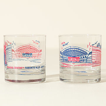 MLB Stadiumscape Rocks Glasses - Set of 2