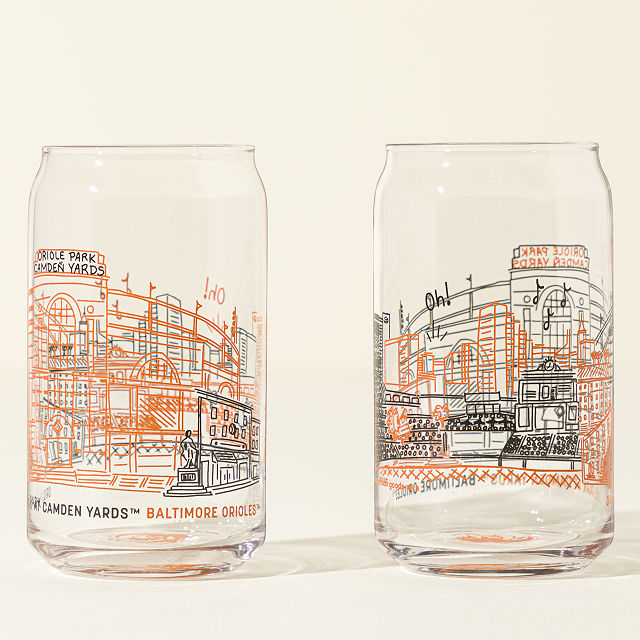 MLB Stadiumscape Can-Shaped Glasses - Set of 2
