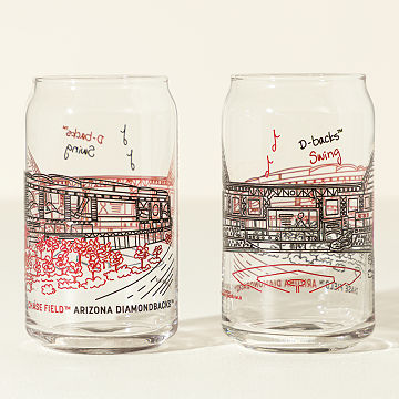 MLB Stadiumscape Can-Shaped Glasses - Set of 2