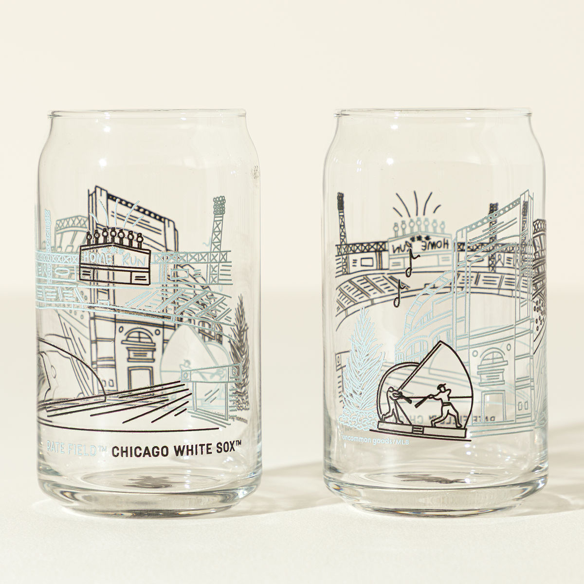 MLB Stadiumscape Can-Shaped Glasses - Set of 2 - Chicago White Sox