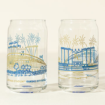 MLB Stadiumscape Can-Shaped Glasses - Set of 2