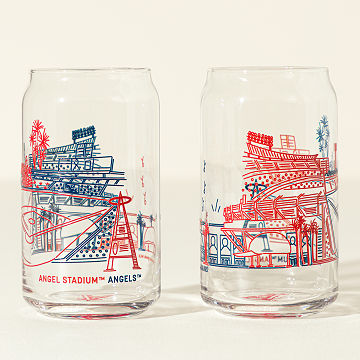 MLB Stadiumscape Can-Shaped Glasses - Set of 2