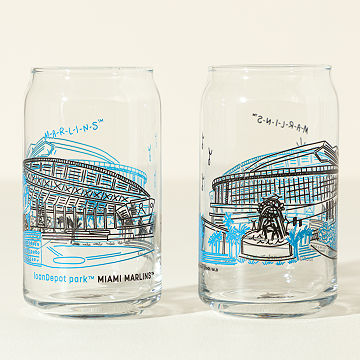 MLB Stadiumscape Can-Shaped Glasses - Set of 2
