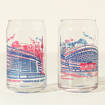 MLB Stadiumscape Can-Shaped Glasses - Set of 2