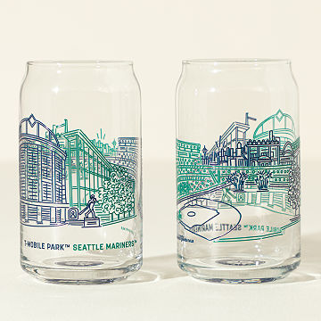 MLB Stadiumscape Can-Shaped Glasses - Set of 2