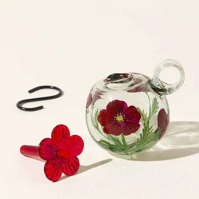 Hummingbird Feeder, August - Poppy