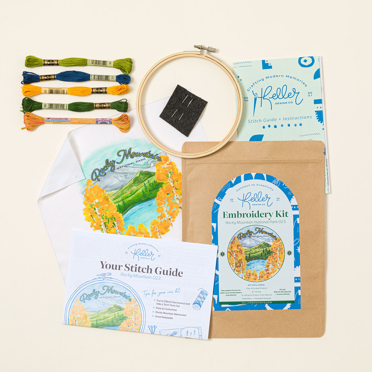 National Park Embroidery Kit - Rocky Mountain