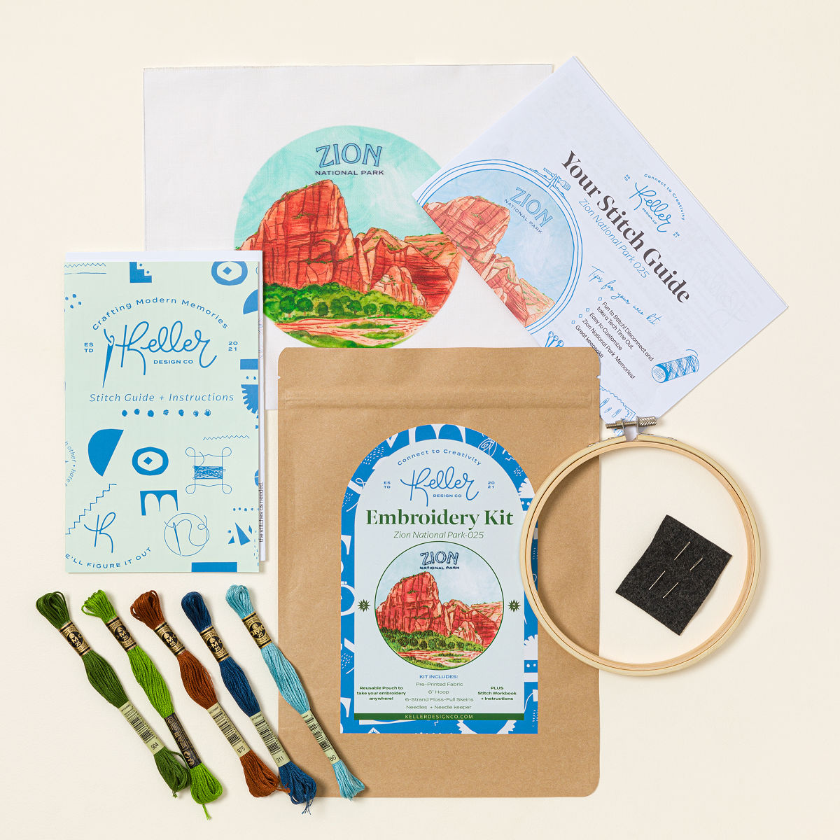 National Park Embroidery Kit - Zion