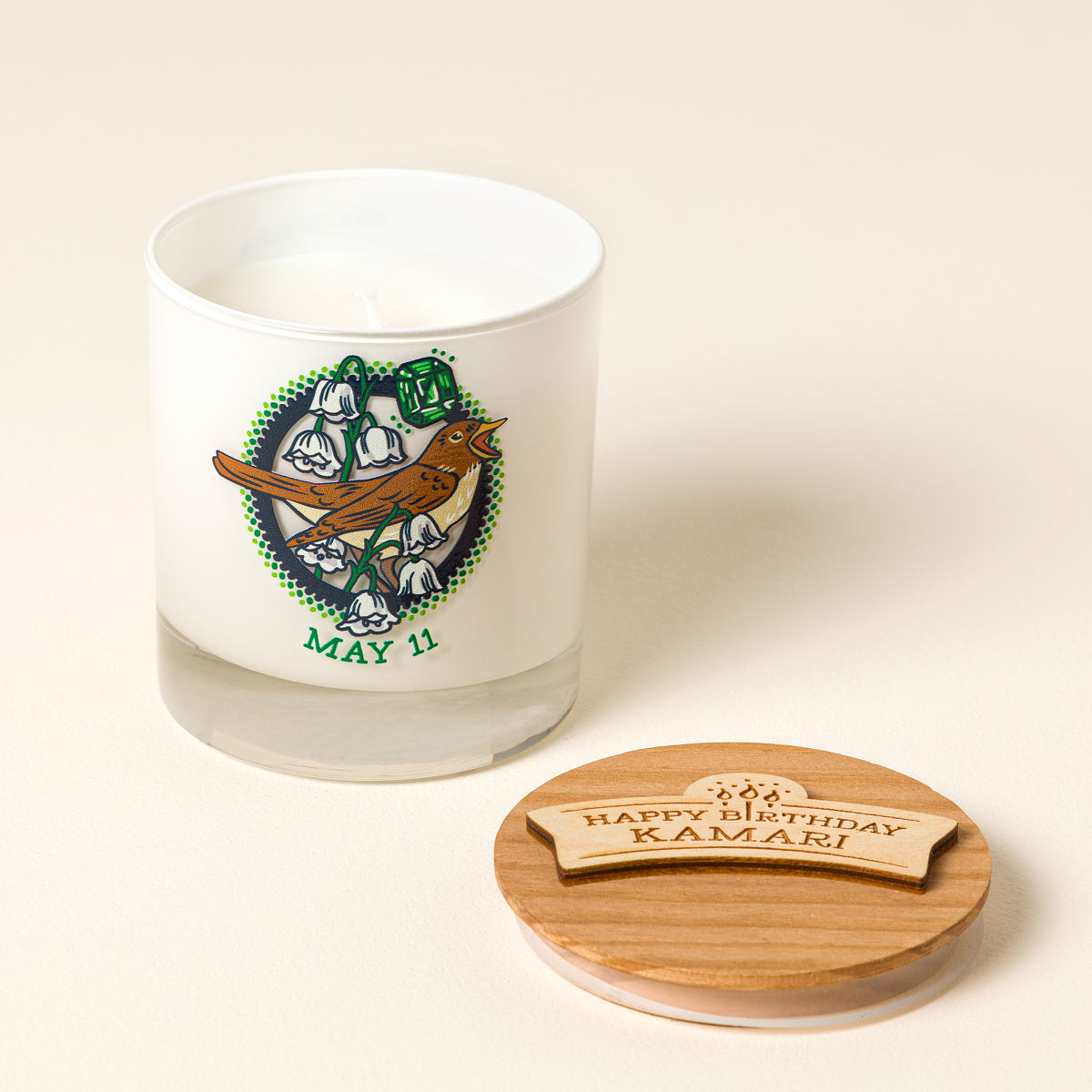 Personalized Happy Birthday Candle - May