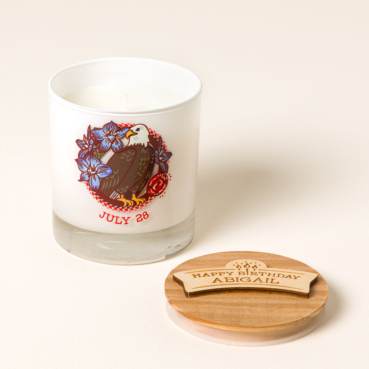 Personalized Happy Birthday Candle - July