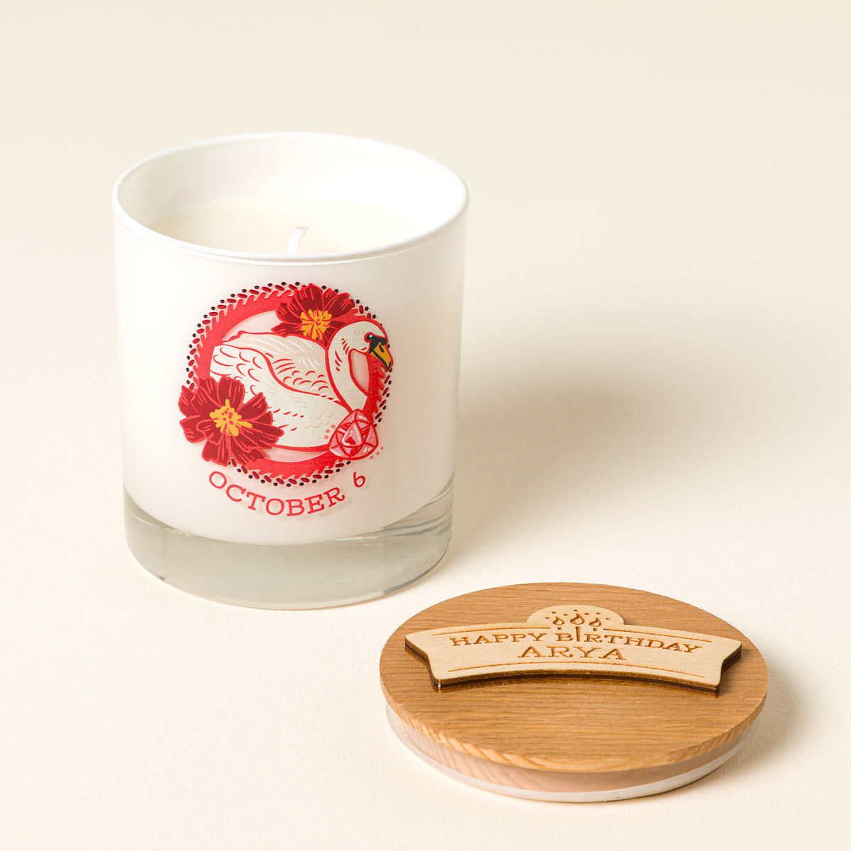 Personalized Happy Birthday Candle - October