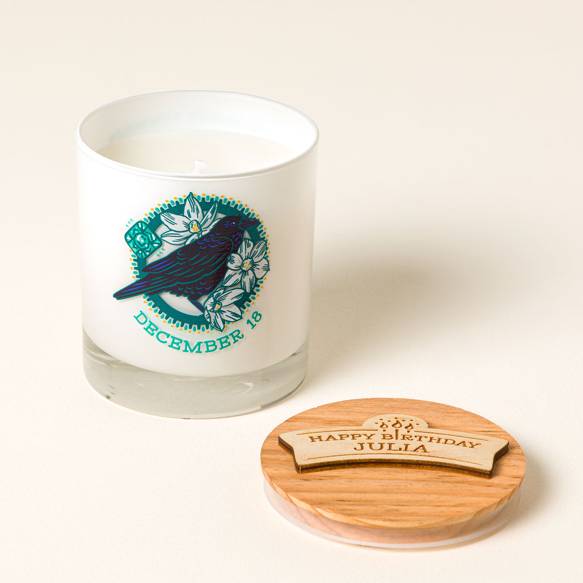 Personalized Happy Birthday Candle - December