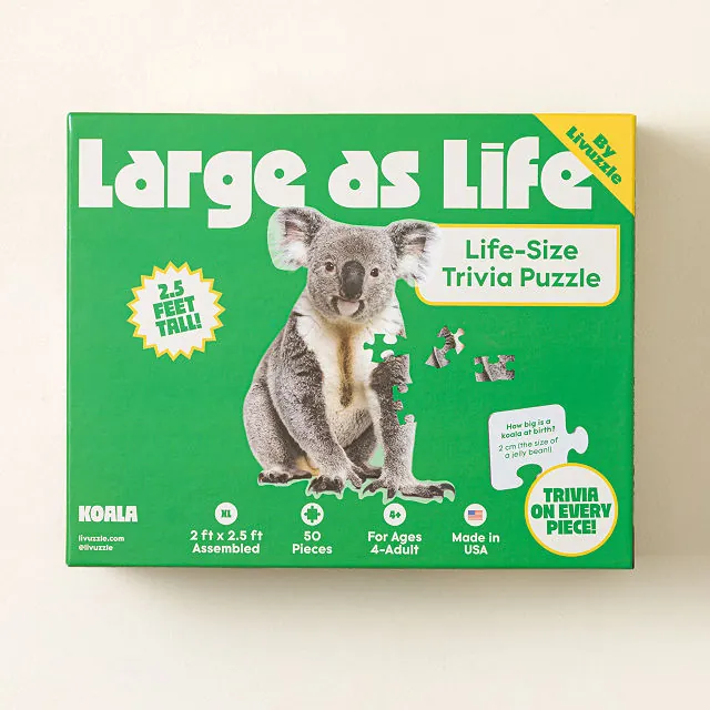 Uncommon Goods | Koala - Life-size Animal Discovery Floor Puzzle