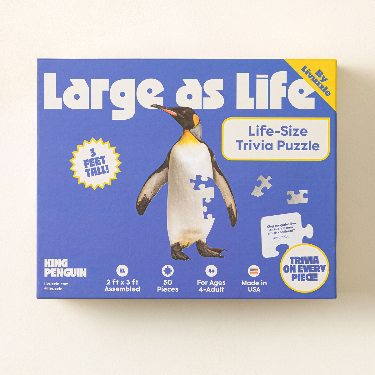 Life-size Animal Discovery Floor Puzzle - King Penguin