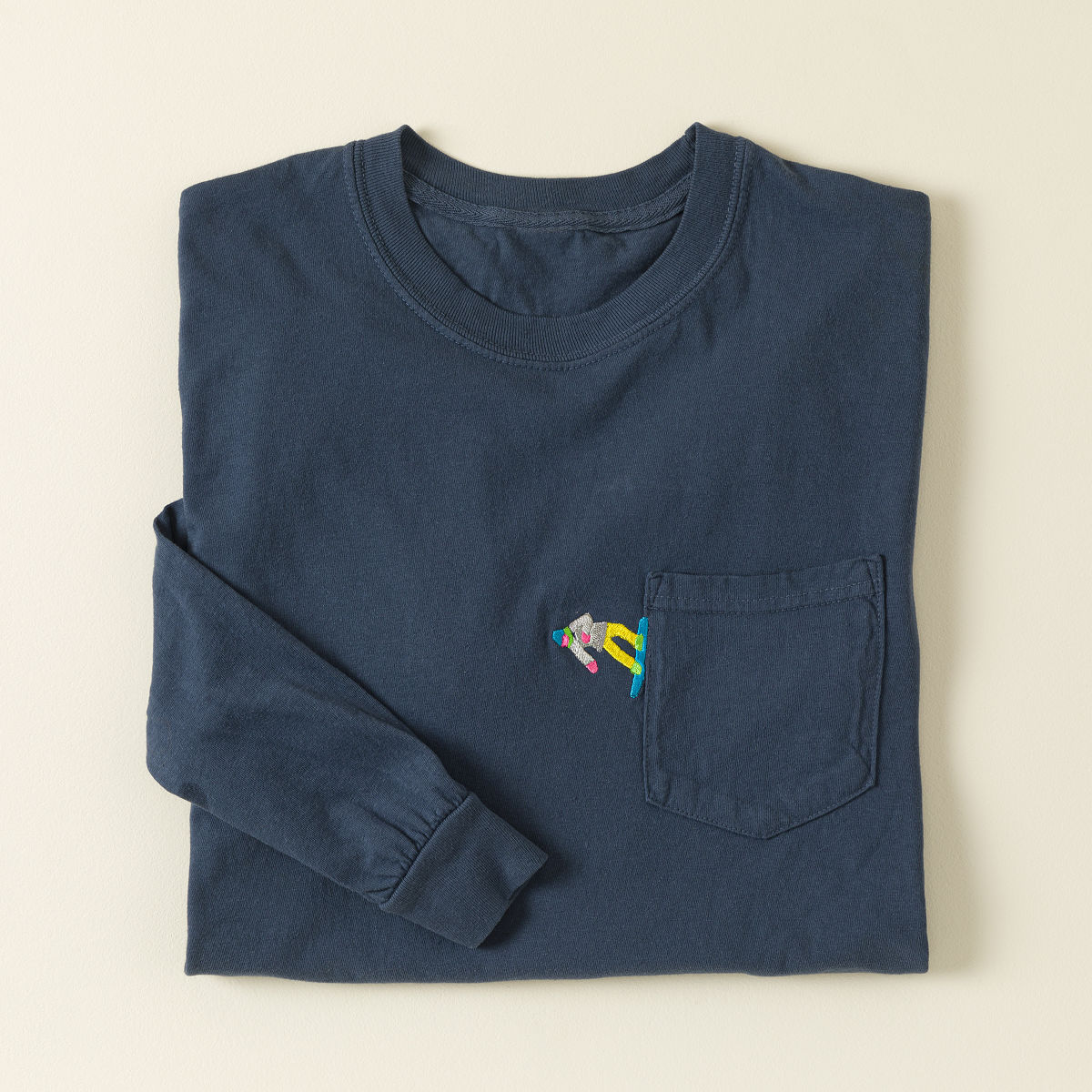 Snowboarder's Summit Embroidered Pocket Tee - Small