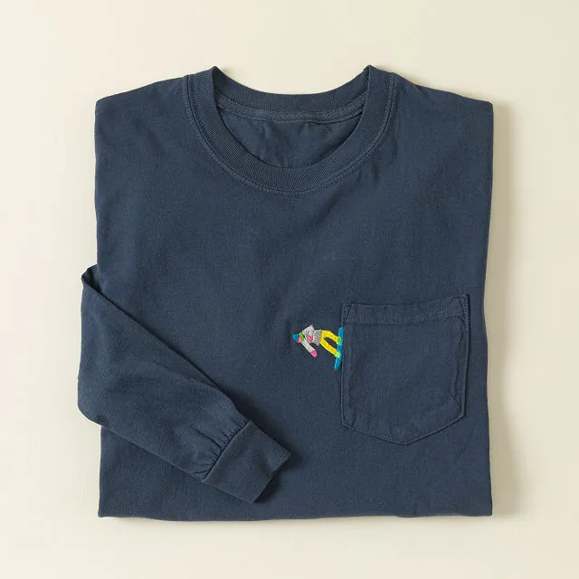 Uncommon Goods | Small - Snowboarder's Summit Embroidered Pocket Tee