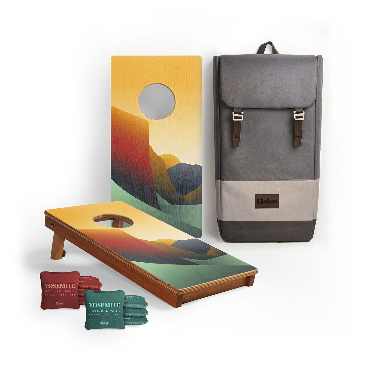 National Park Travel Size Cornhole Boards - Yosemite Board Set with Beanbags