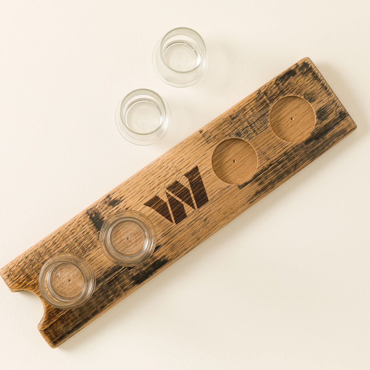 NFL Barrel Stave Whiskey Flight with Glasses - Washington Commanders