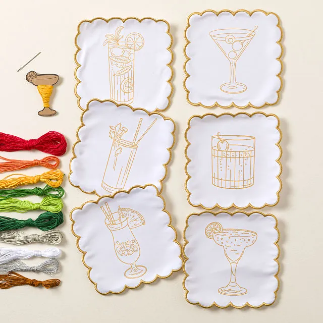 Stitch Your Own Cocktail Napkin - Set of 6