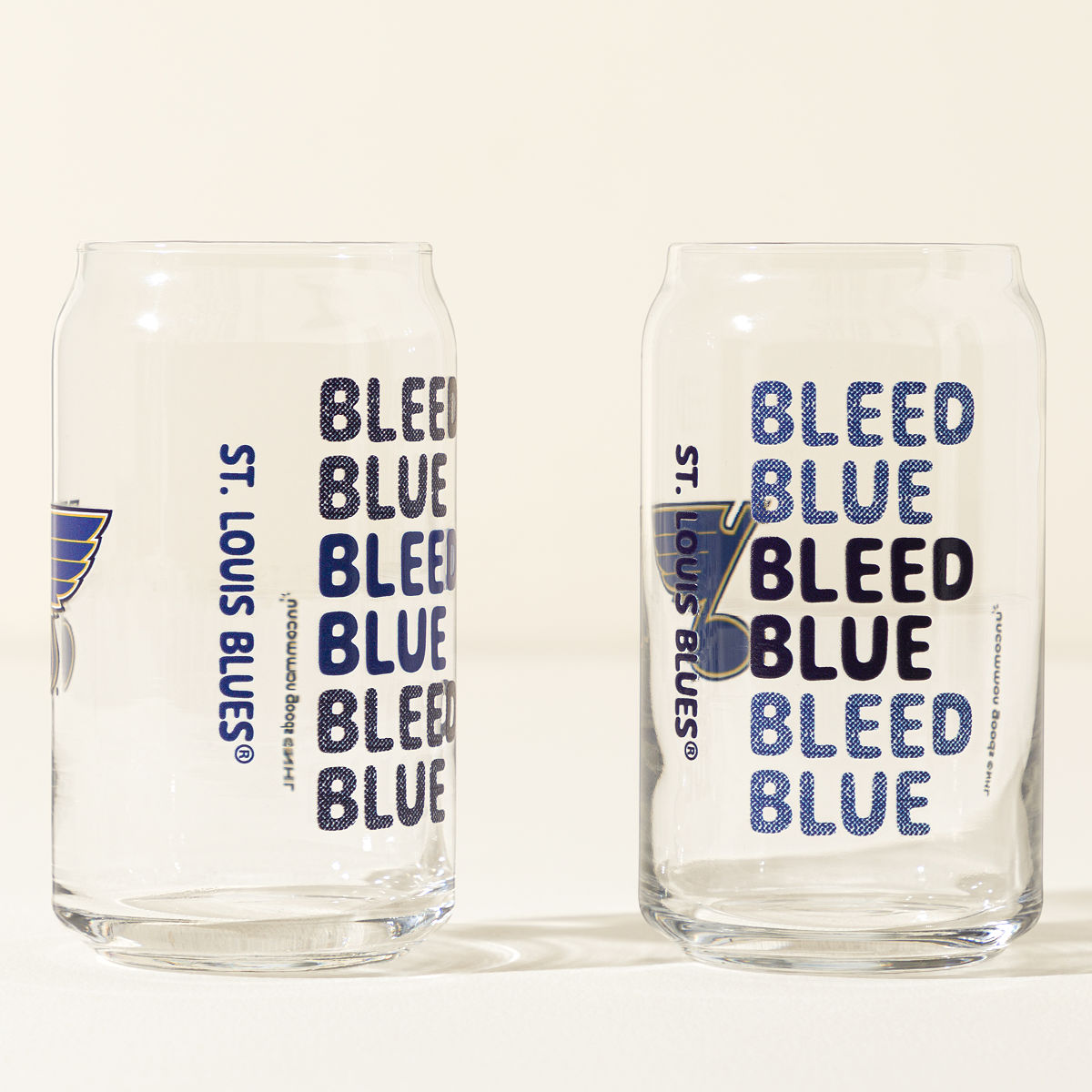 Show Your Spirit NHL Can-Shaped Glass Set - St. Louis Blues