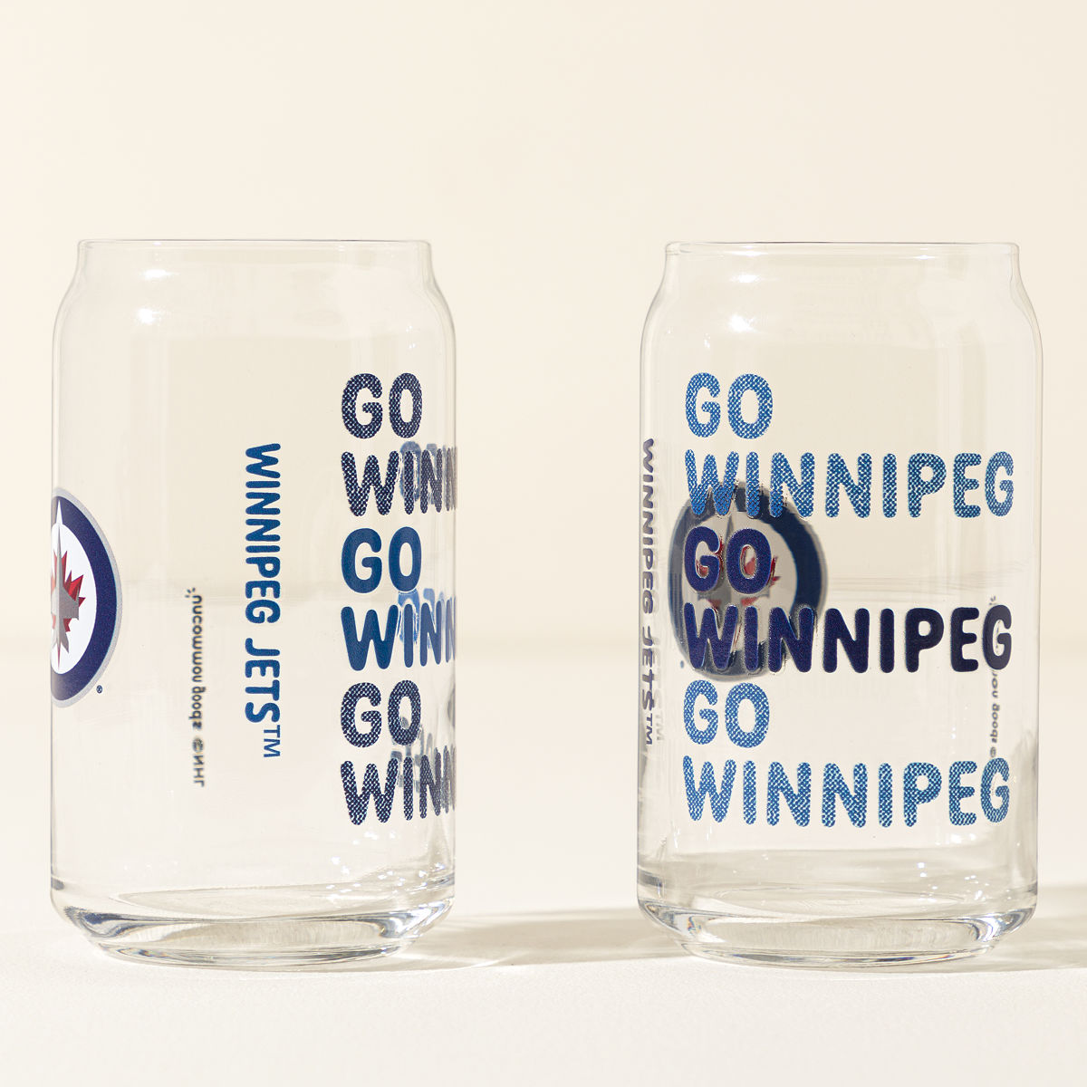 Show Your Spirit NHL Can-Shaped Glass Set - Winnipeg Jets