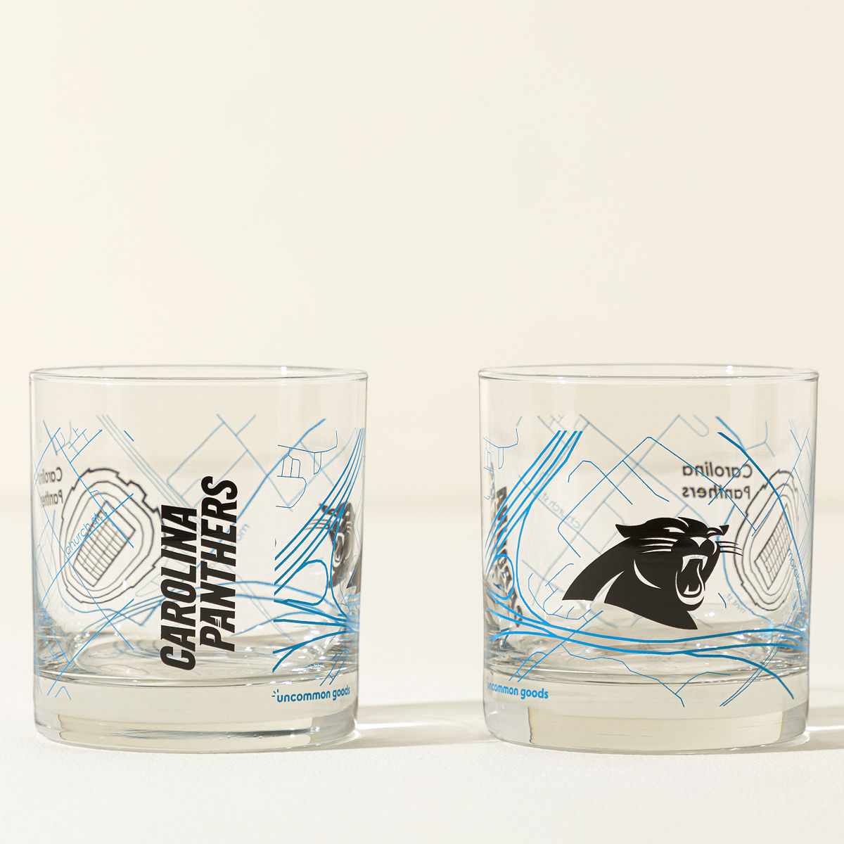 Your NFL City Rocks Glass - Set of 2 - Carolina Panthers