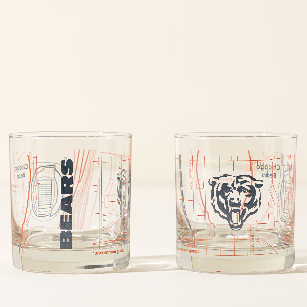 Your NFL City Rocks Glass - Set of 2 - Chicago Bears