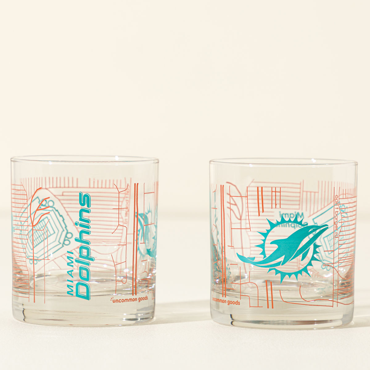 Your NFL City Rocks Glass - Set of 2 - Miami Dolphins
