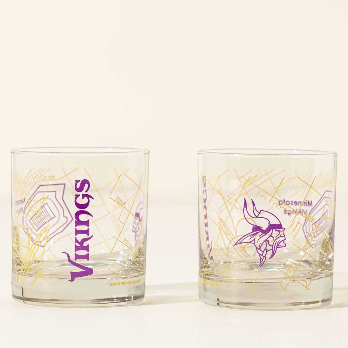 Your NFL City Rocks Glass - Set of 2 - Minnesota Vikings