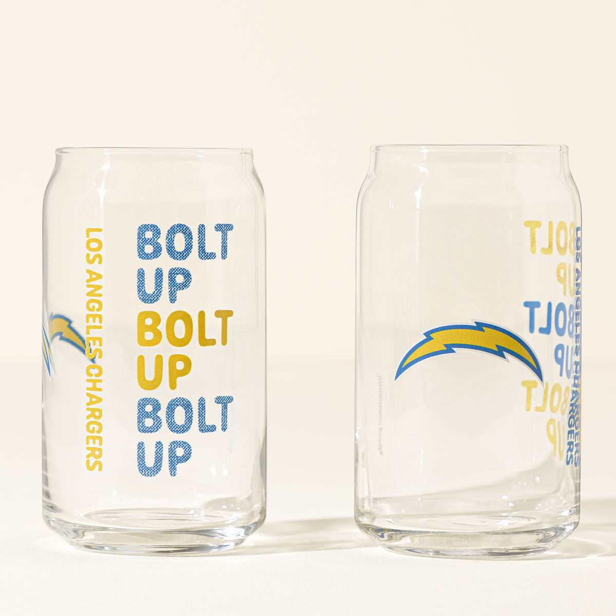 Show Your Spirit NFL Can-Shaped Glass Set - Los Angeles Chargers