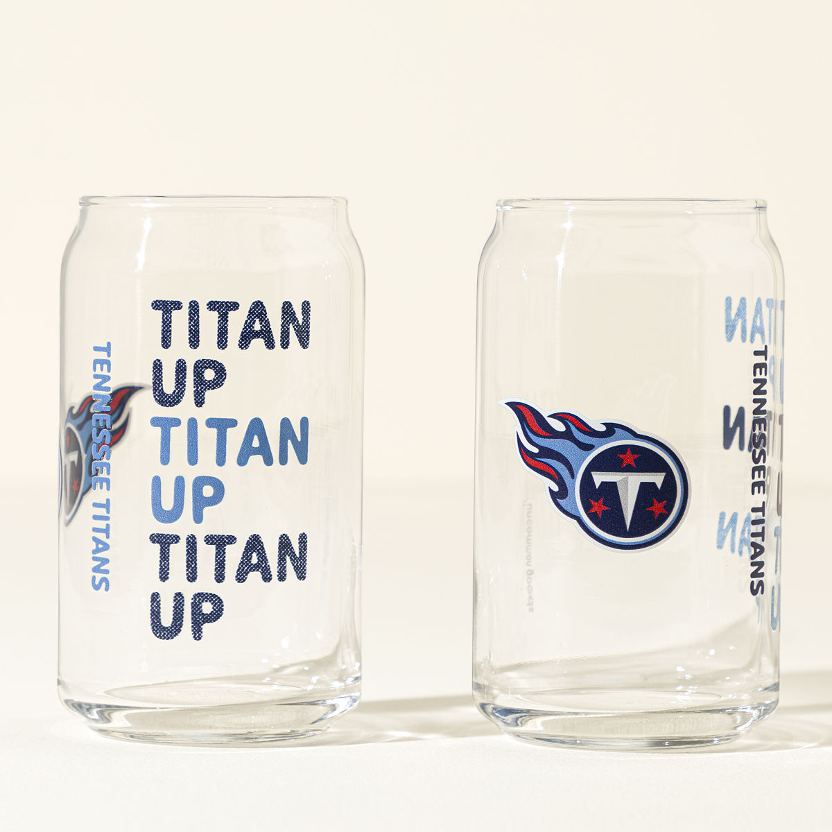 Show Your Spirit NFL Can-Shaped Glass Set - Tennessee Titans