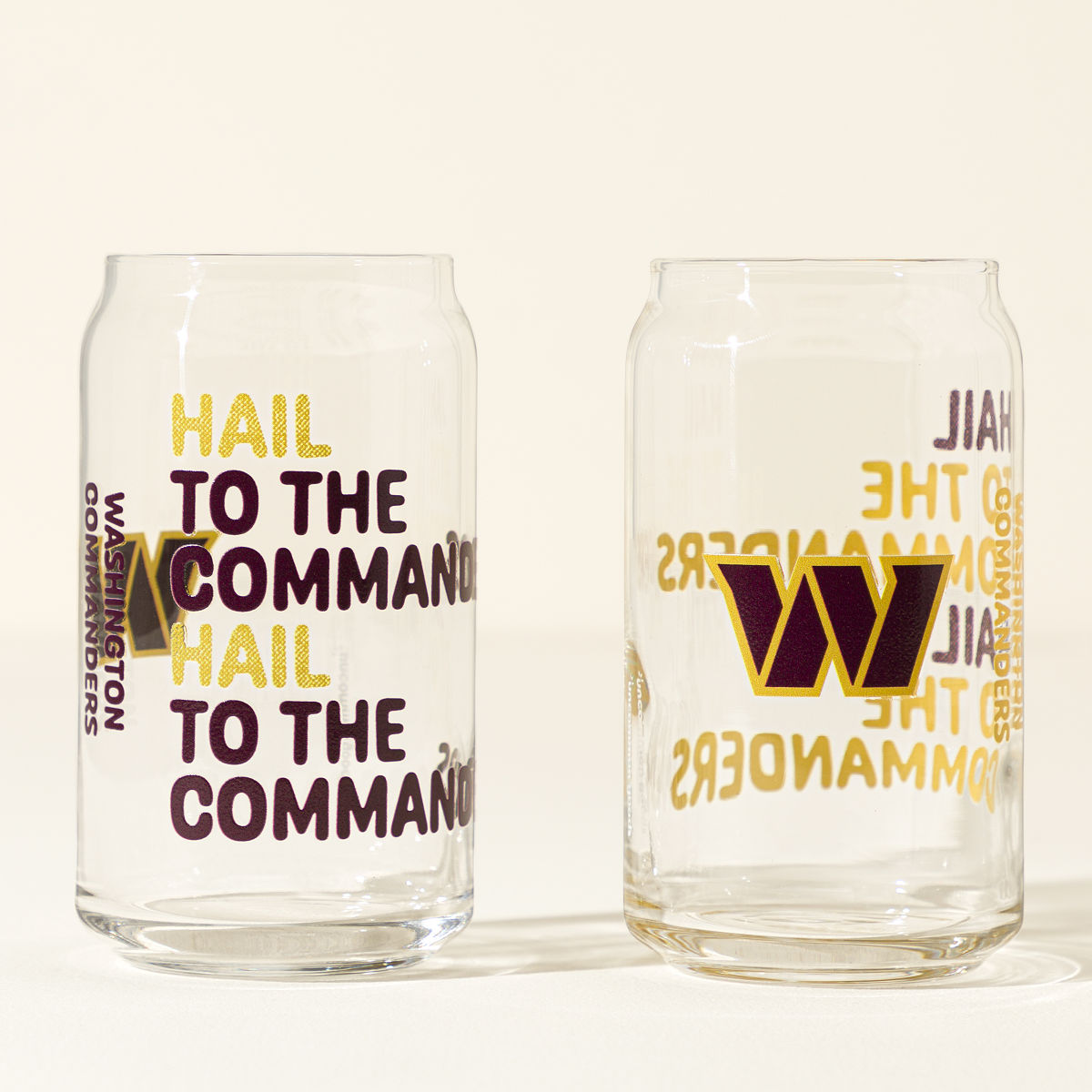Show Your Spirit NFL Can-Shaped Glass Set - Washington Commanders