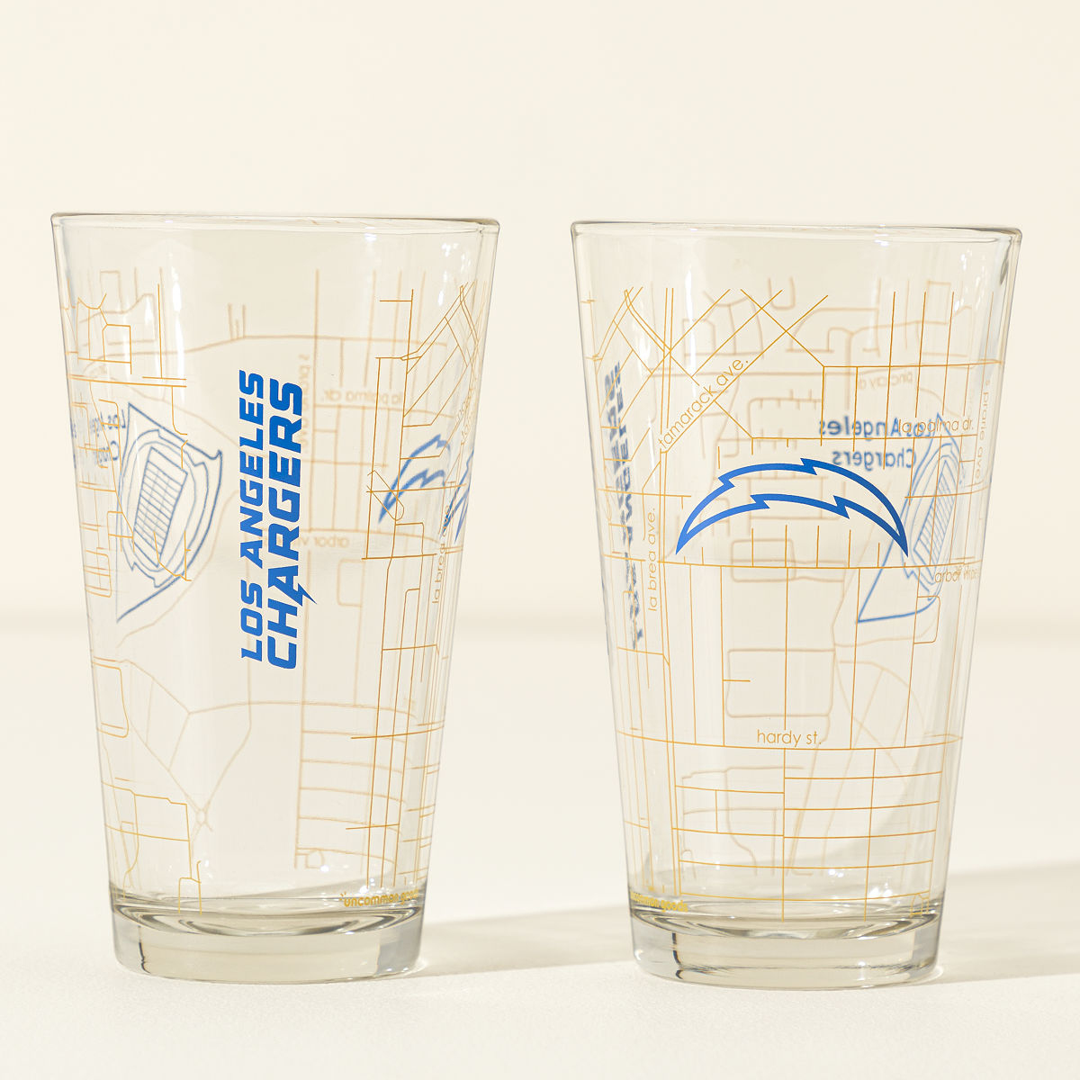 Your NFL City Pint Glass - Set of 2 - Los Angeles Chargers