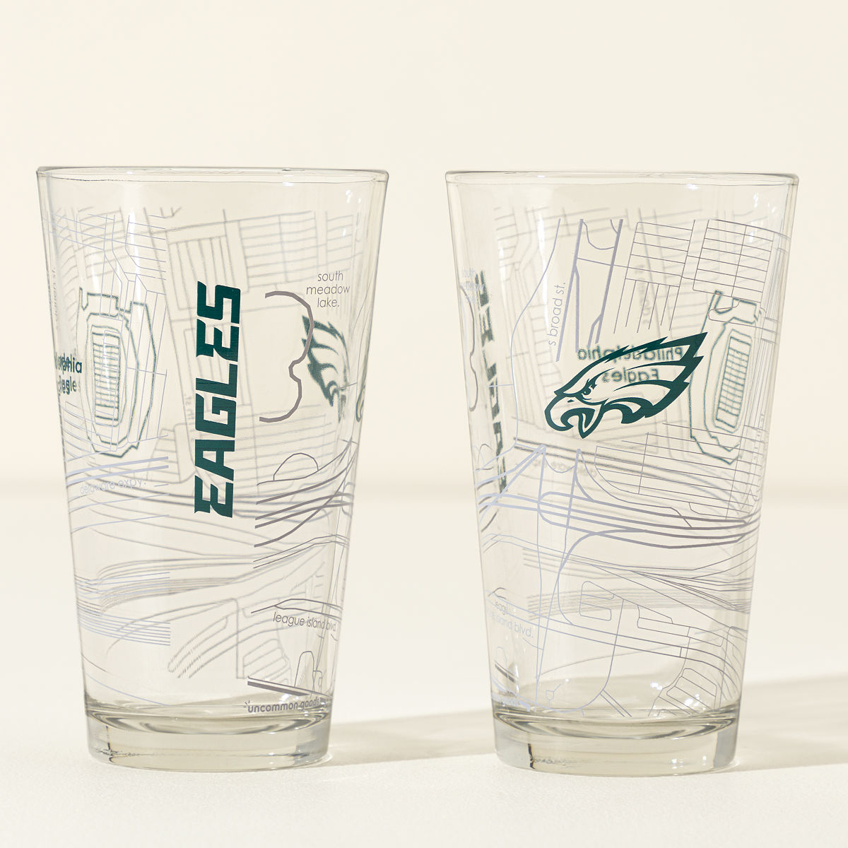 Your NFL City Pint Glass - Set of 2 - Philadelphia Eagles