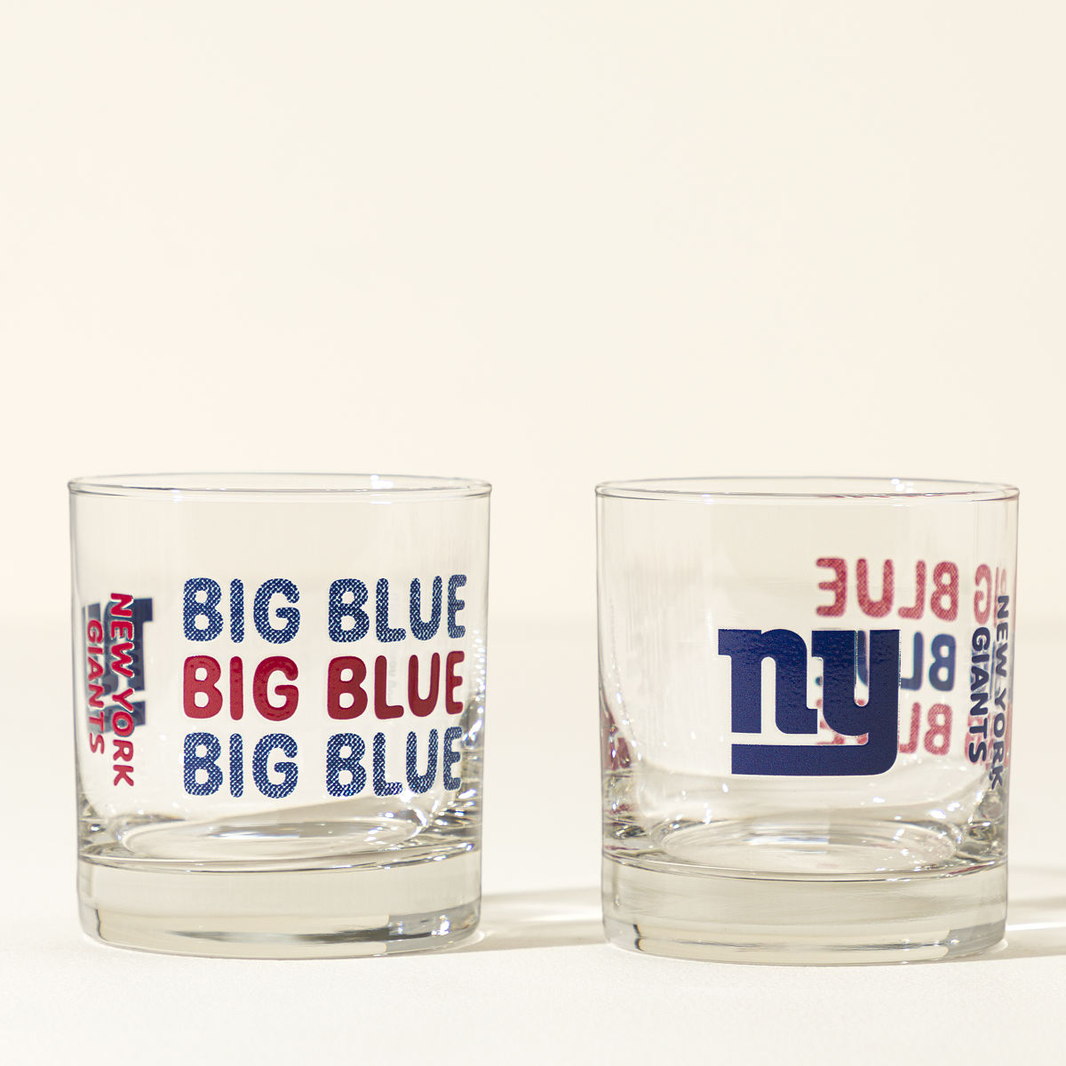 Show Your Spirit NFL Rocks Glass Set - New York Giants
