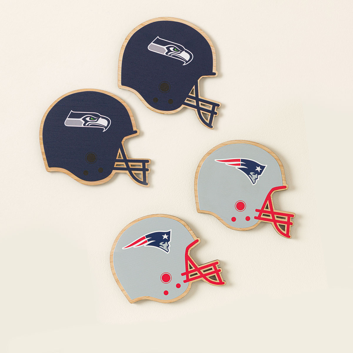 NFL Game Day Helmet Coaster Set