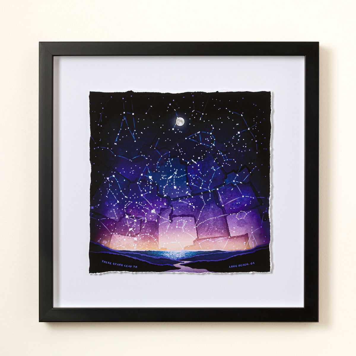 These Stars Lead You Home Personalized Art - Black Frame