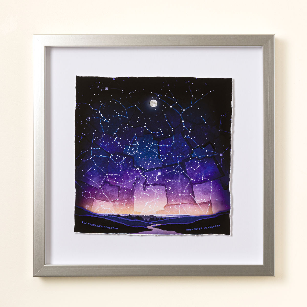 These Stars Lead You Home Personalized Art - Silver Frame