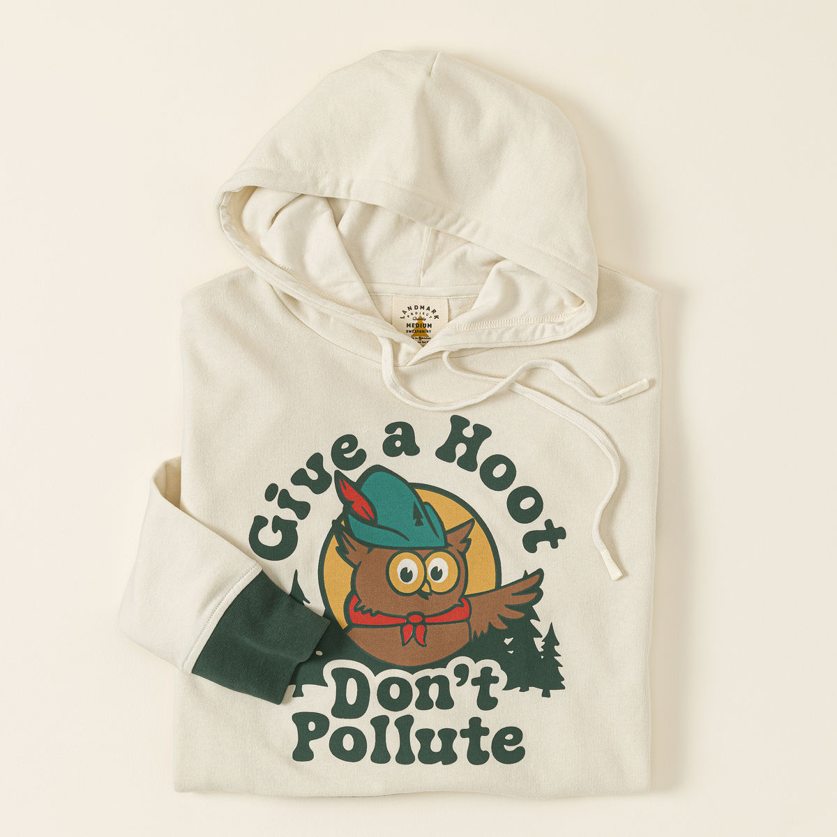 Give a Hoot Don't Pollute Hoodie - X-Large