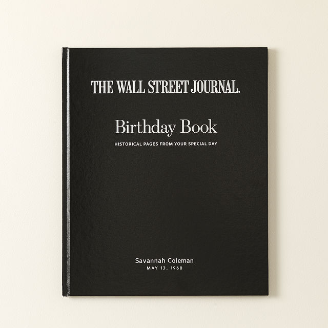 Wall Street Journal Custom Birthday Book
