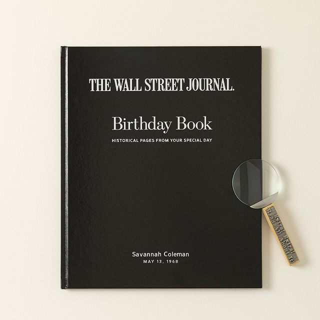 Wall Street Journal Custom Birthday Book